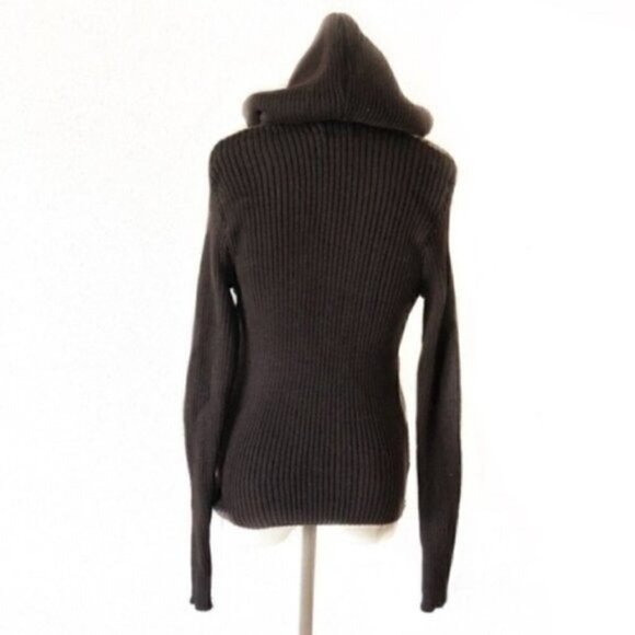Say What Jacket XL Juniors Puffer Knit Hooded Plaid Ribbed Cozy Warm Toggle - Picture 5 of 8